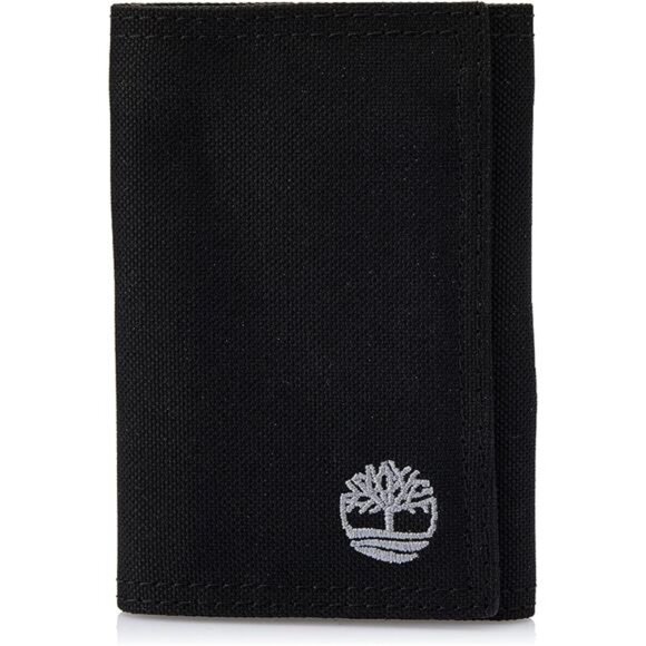Men's Trifold Nylon Wallet, Black, One Size - Picture 7 of 7